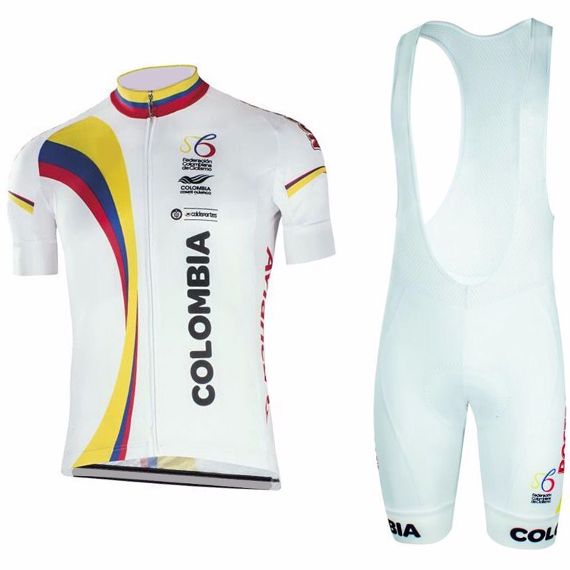 2017 Maillot Colombia Tirantes Mangas Cortas blanco